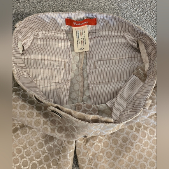 Anthropologie Cartonnier Circle Print Metallic Bermuda Shorts Women's Size 0 - Picture 7 of 8